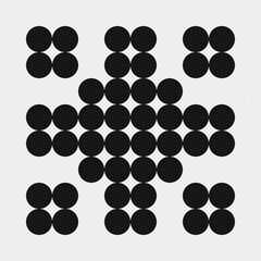 Abstract Cross Pattern Dots Logo generative computational art illustration