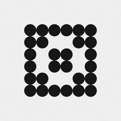 Abstract Cross Pattern Dots Logo generative computational art illustration