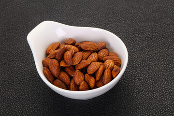 Almonds nuts heap