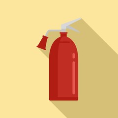 Fire extinguisher foam icon. Flat illustration of fire extinguisher foam vector icon for web design