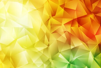 Light Red, Yellow vector low poly texture.