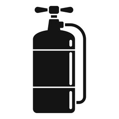 Fire extinguisher security icon. Simple illustration of fire extinguisher security vector icon for web design isolated on white background
