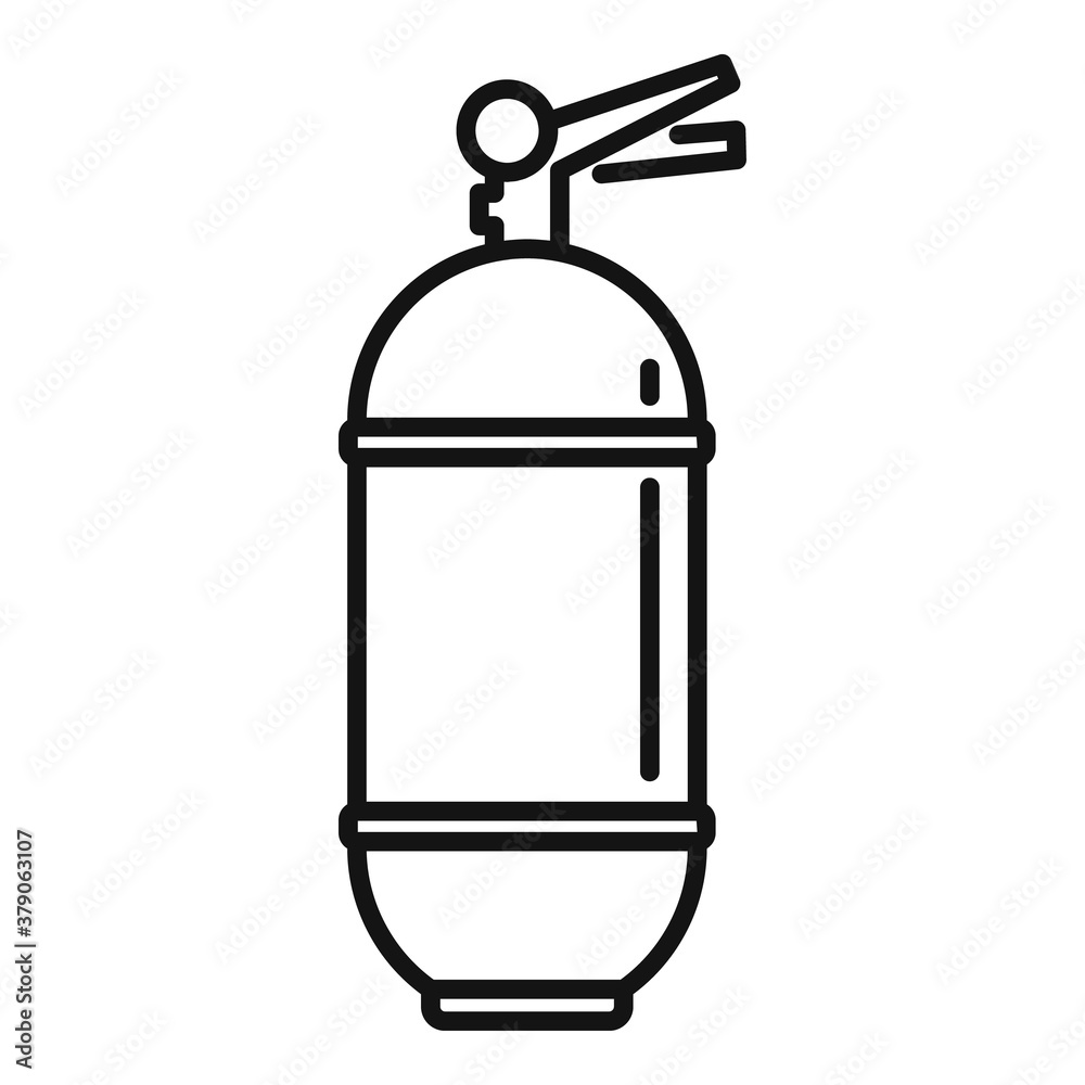 Poster fire extinguisher water icon. outline fire extinguisher water vector icon for web design isolated on