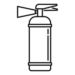 Fire extinguisher prevention icon. Outline fire extinguisher prevention vector icon for web design isolated on white background