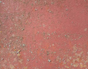 red paint old cracked concrete background, cement wall background	
