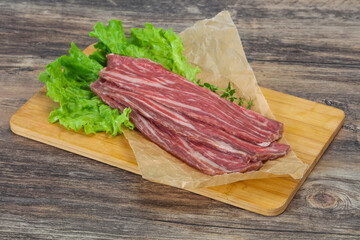 Raw Thick pork steak for cooking