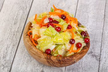 Pickled cabbage salad with herbs