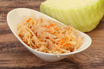 Pickled cabbage - sauerkraut in the bowl