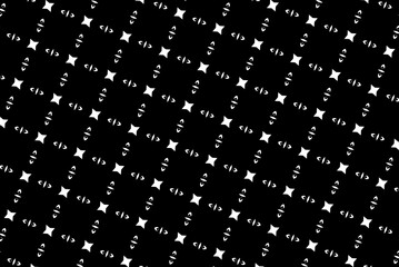 Ornament with elements of black and white colors.