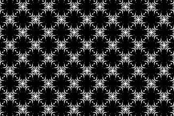 Ornament with elements of black and white colors.