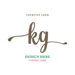KG typeface logo, simple, elegant, easy to understand and authoritative