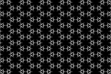 Ornament with elements of black and white colors.