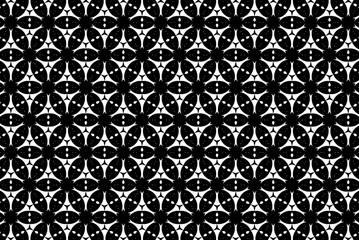 Ornament with elements of black and white colors.