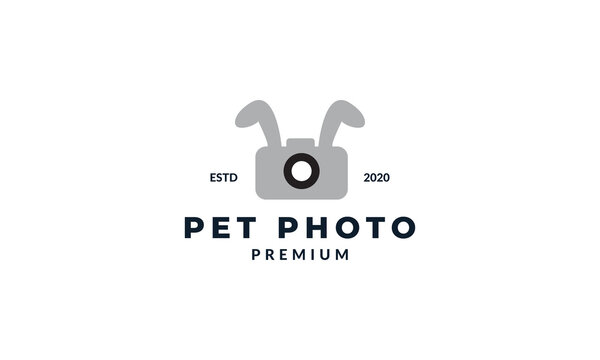 Rabbit Ear With Camera Or Photography Logo Design