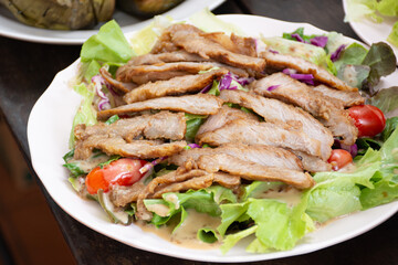 food to a Buddhist monk in traditional thai funeral