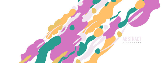 Trendy liquid style shapes abstract design, dynamic vector background for placards, brochures, posters, web landing pages, covers or banners