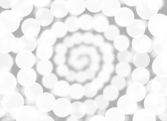 White bokeh light on gray color background.