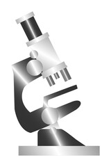 Close up Microscope illustration isolated on white background.