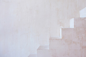 Obraz premium white stairs and wall indoor. Interior, career, movement, growth, fall concept