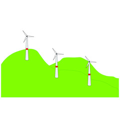 Wind turbines produce clean electricity from the wind.