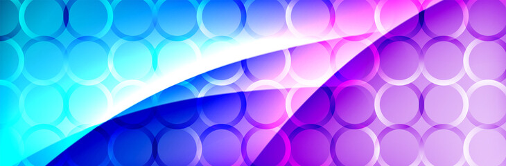 Fluid gradient neon color waves, vector abstract background
