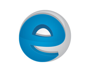 Fototapeta premium E logo sphere 1