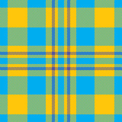 Pixel background vector design. Modern seamless pattern plaid. Square texture fabric. Tartan scottish textile. Beauty color madras ornament.