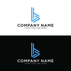 Capital letter B. From the white interwoven strips on a black background. Template for emblem, logos and monograms.