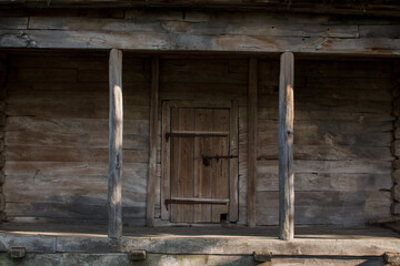 old wooden door to the house