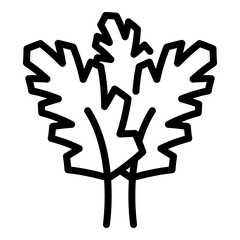 Parsley agricultural icon. Outline parsley agricultural vector icon for web design isolated on white background