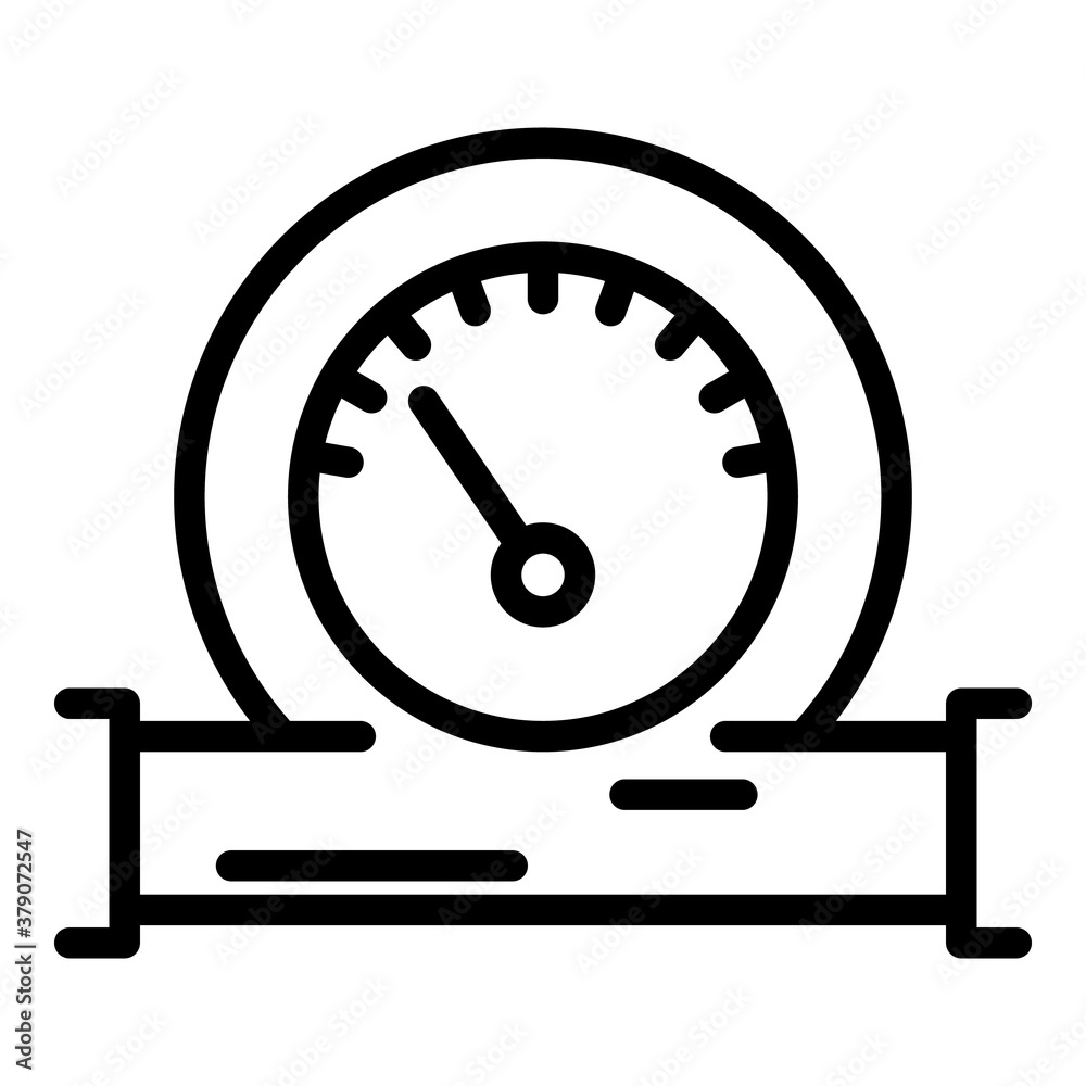 Poster manometer gauge icon. outline manometer gauge vector icon for web design isolated on white backgroun