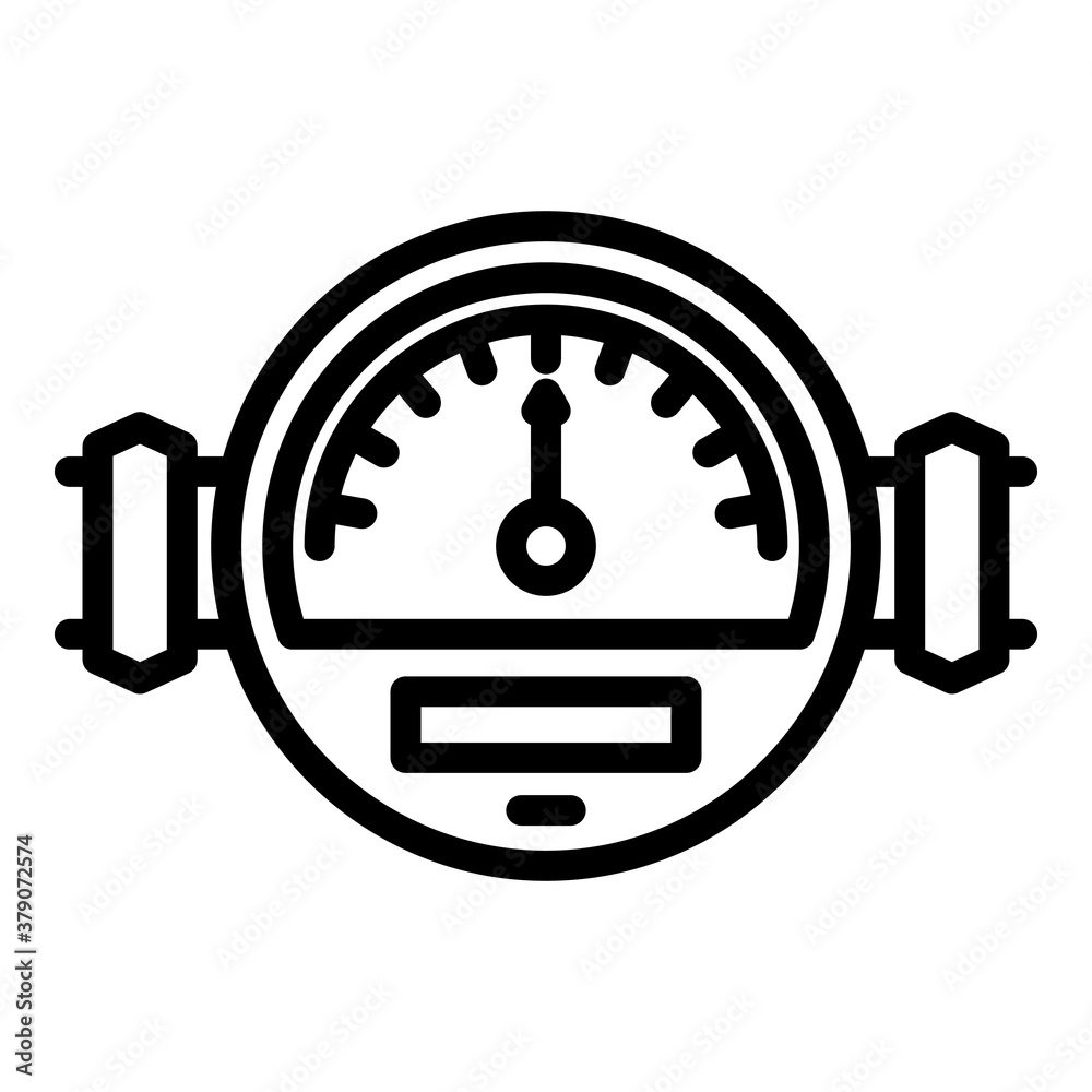 Poster manometer meter icon. outline manometer meter vector icon for web design isolated on white backgroun