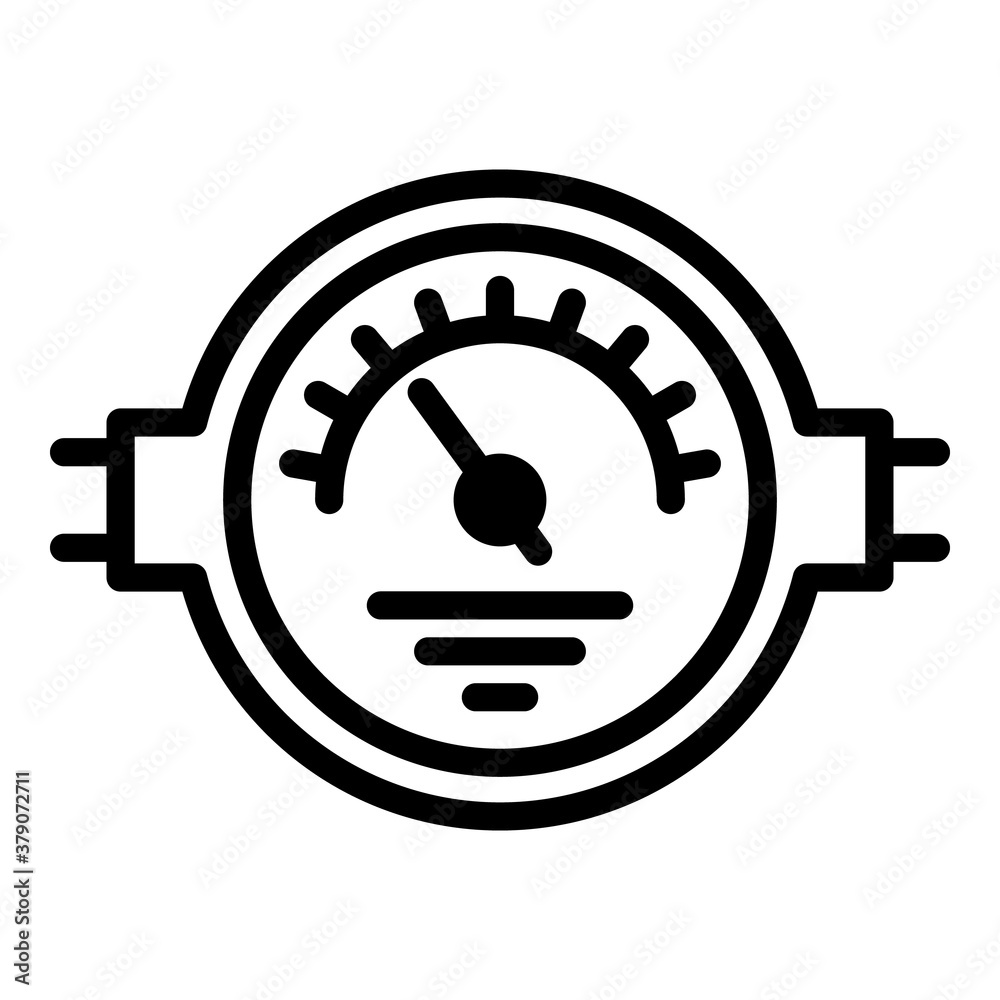 Poster manometer control icon. outline manometer control vector icon for web design isolated on white backg