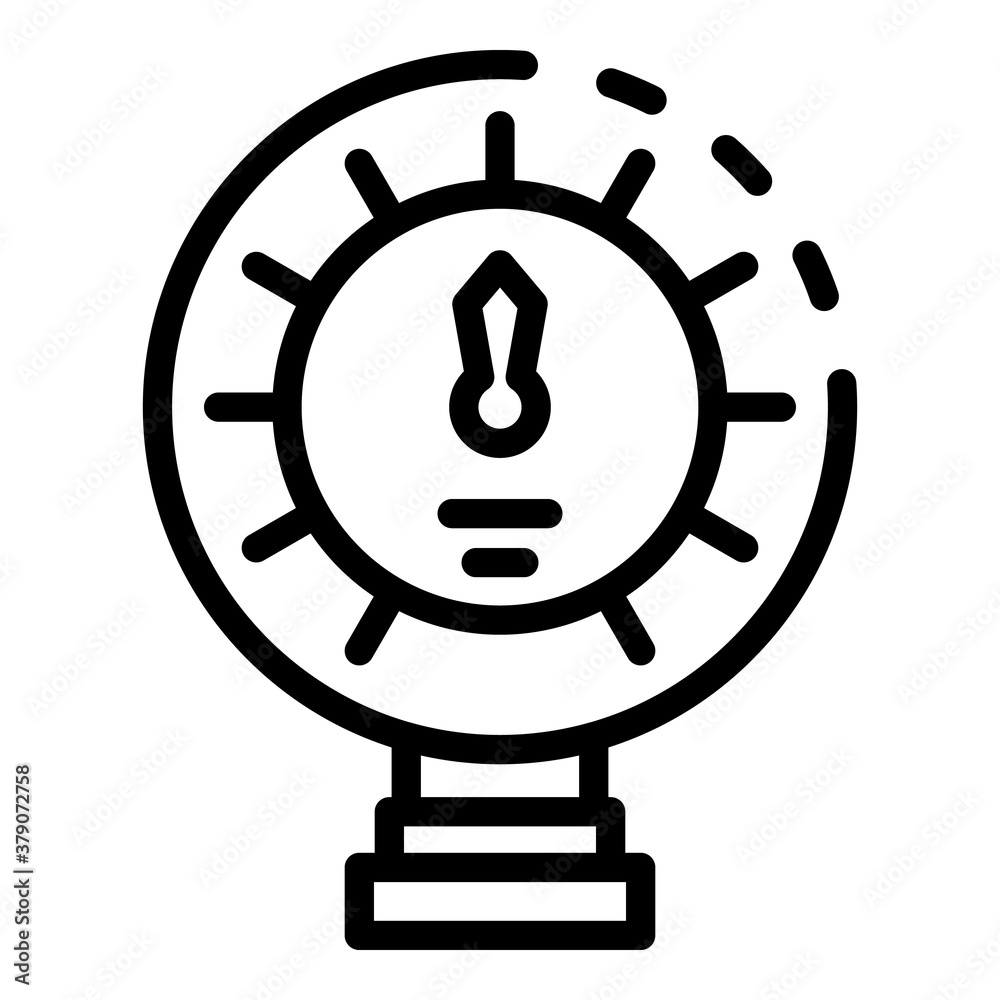 Poster manometer digital icon. outline manometer digital vector icon for web design isolated on white backg