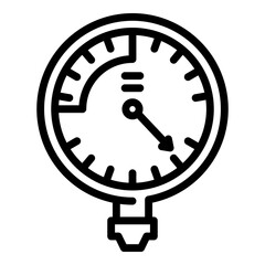 Manometer fuel icon. Outline manometer fuel vector icon for web design isolated on white background