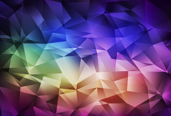 Obraz premium Light Multicolor vector gradient triangles texture.