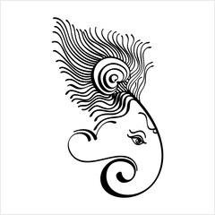 Ganesha Pen Ink Style M_2009015