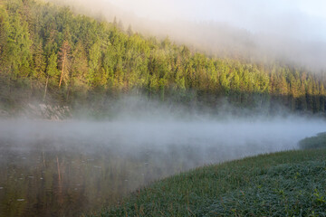 Foggy morning on the river
