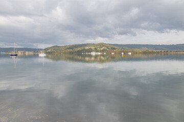 Fototapeta premium Early Morning Clouds over the Waterfront