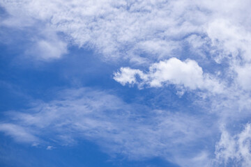 Aerial view of clouds against blue sky