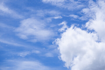 Aerial view of clouds against blue sky