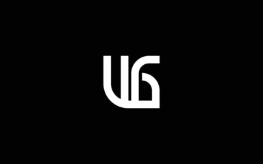 Initial UG or GU logotype, Monogram letter UG logo vektor