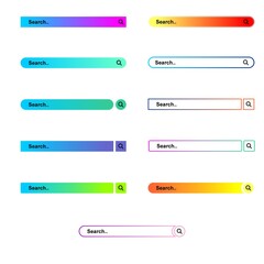 Search bar design vector for UI & WEB