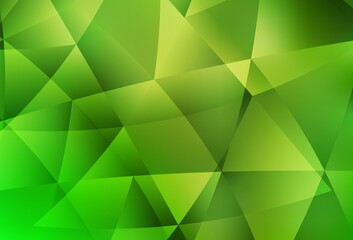 Fototapeta na wymiar Light Green, Yellow vector polygon abstract background.