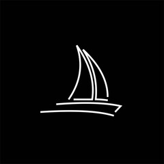 Sailboat logo, Abstract boat logo design vector illustration, boat logo design template vector image