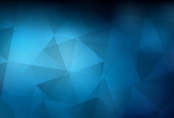 Dark BLUE vector triangle mosaic background.