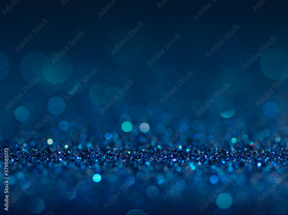 Wall mural defocused abstract blue lights background . bokeh lights. concept.