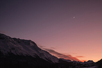 Sunset in the mountains