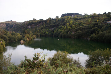 Fototapeta na wymiar Landscape in an ancient land mine in Biscay