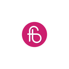 logo of letter f and b inside pink circle